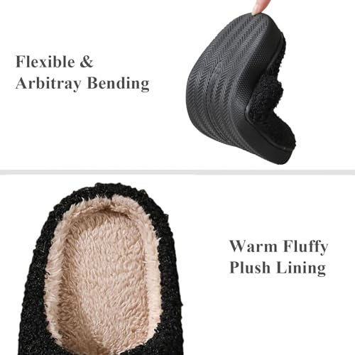 Women Men Plush Warm House Slippers Love Pattern Casual Home Shoes Soft Slip-on Outdoor Indoor Bedroom Cotton Slippers4