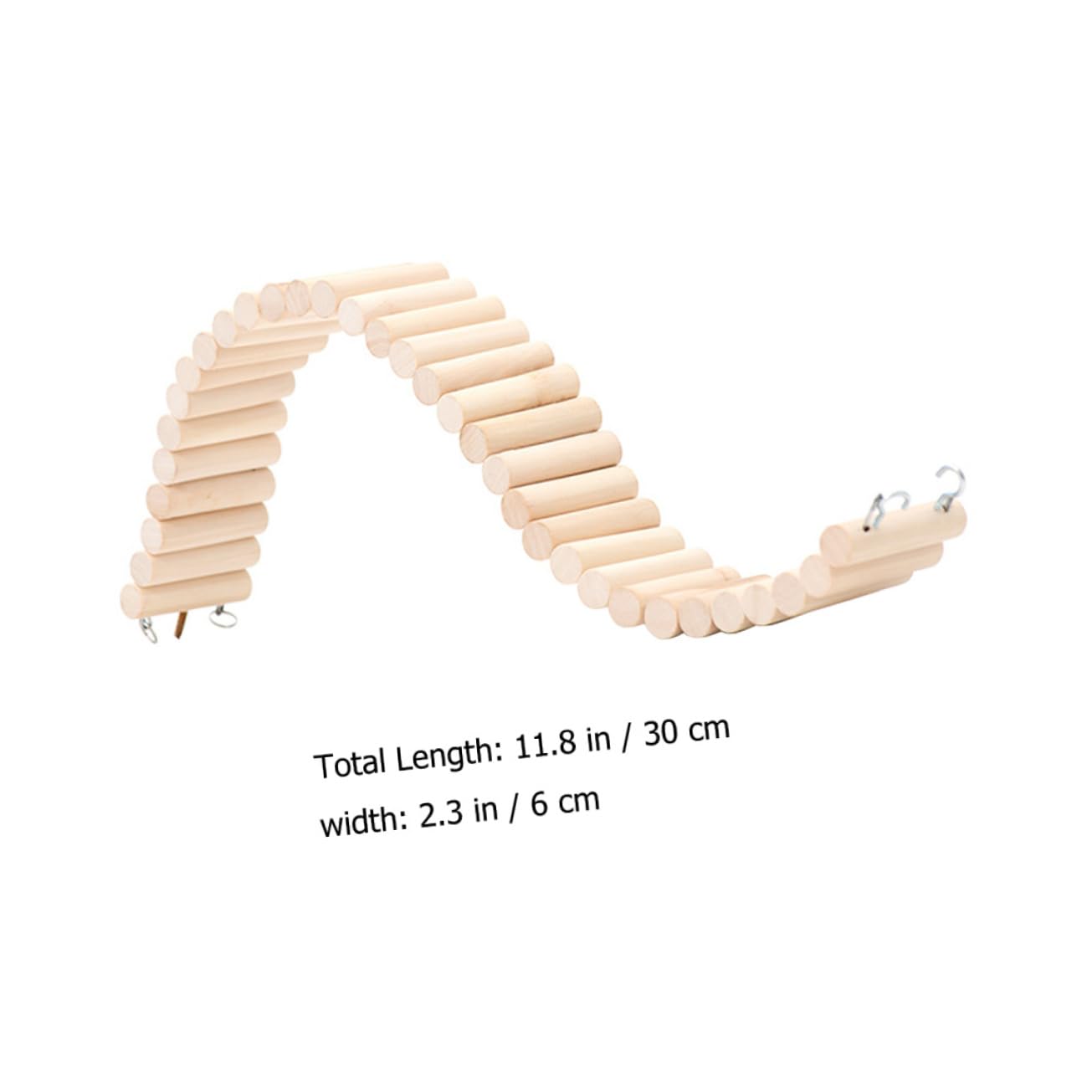 BESPORTBLE Parrot Toy Swing Wooden Ladder Pet Hamster Toy Bird Climbing Prop Simple Design for Easy Install