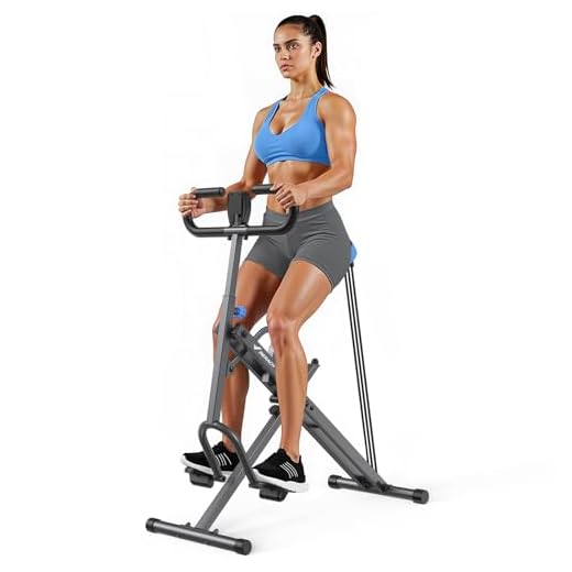 MERACH 2-en-1 Máquina de Sentadillas y Remo, Plegable, Equipo para Glúteos, Piernas y Core, Montaje en 10 Minutos para Casa y Gimnasio, Carga Máxima 160 KG – R07 Gris