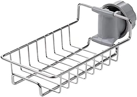 Estante para grifo de acero inoxidable, tipo colgante, adecuado para fregadero de cocina, estante de almacenamiento para fregadero de baño, se puede