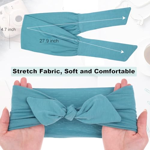 Image of 6 Pieces Adjustable Stretchy Headbands for Women African Turbans Absorbed Sport Headband Soft Twist Knotted Headbands Non Slip Daily Life Yoga Workout