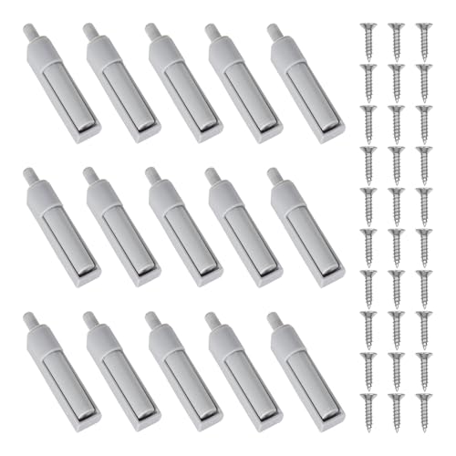 15 Piezas Amortiguador Puerta, Amortiguador de Puerta de Muebles, Reducir El Ruido, Amortiguadores de Puerta de Cierre Suave, con 30 Tornillos, Gris, para Cocina Dormitorio