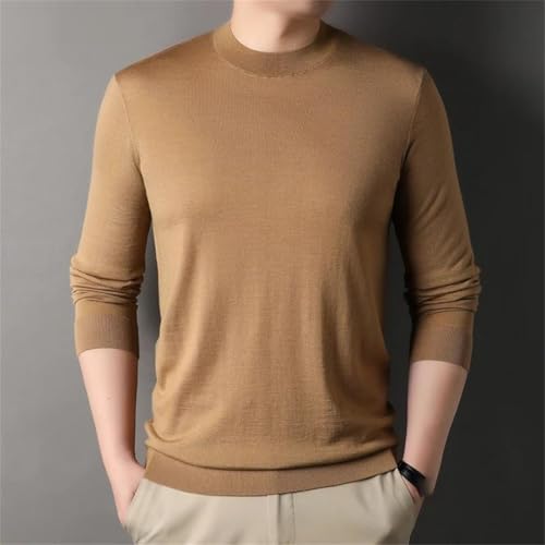 Men’S Lightweight Round Neck Sweater Thin Knit Pullover Long Sleeve Breathable Spring Fall Daily Casual Wear2
