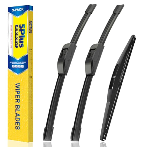 5 PLUS Windshield Wipers Replacement for Jeep Wrangler JL 2023-2018 Premium All-Weather Front & Rear Wiper Blades 16+16+12-OEM Original Factory Quality(Set of 3)