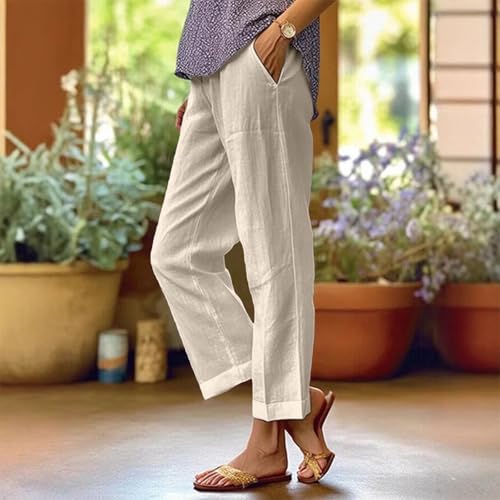 Pantalones cómodos para oficina y vacaciones de estilo relajado 3