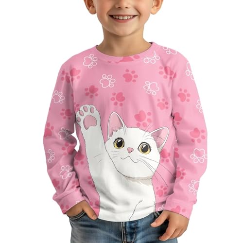 Image of Kids Long Sleeve Shirts for Girls 3-16 Year Old Cute Clothes for Teen Girls Casual Workout Tops