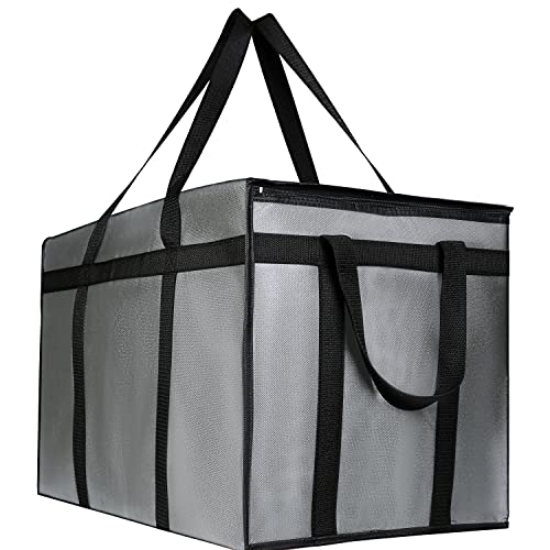 musbus Premium Insulated Food Delivery Bag XXL - 23x14x15 inches Waterproof Catering Supply Bag for Hot Food Delivery - Premium Food Warmer Bag for Uber Eats and Doordash Food Delivery
