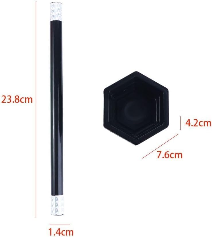 Miniatura 2 de Varita mágica negra a flor para niños que juegan juguetes de magia Varita de trucos de magos Juguetes de primer plano Magic Prop Magic Flower Stick