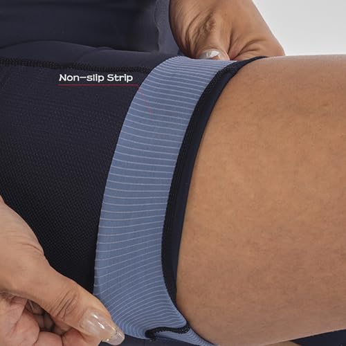 Lo.gas Fahrradhose Damen Gepolstert Mit TräGer Fahrrad TräGerhose Damen Bib Shorts Fahrradhose Schnell Trocknende StoßFeste Fahrradunterhose Mit 4d Polster Tasche Pitch Grün L