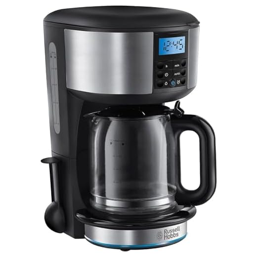 Russell Hobbs 20680 Filter Kaffemaskin, 1,25 Liter, Svart/Silver