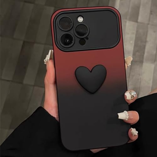 Coque iPhone 15 Pro Max silicone antichoc mignon cœur