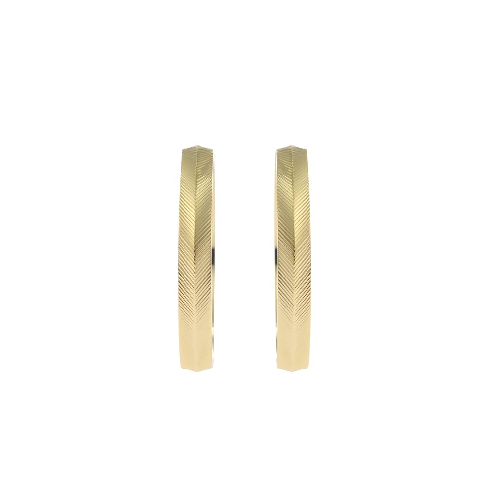 Fossil Women's Gold tone stainless Steel with hoop closure Earrings