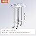 VEVOR Stainless Steel Work Table 24 x 12 x 38 Inch, 500 LBS Load Capacity with 4 Wheels, 3 Adjustable Height Levels, Heavy Duty Food Prep Worktable for Commercial Kitchen Restaurant, Silver