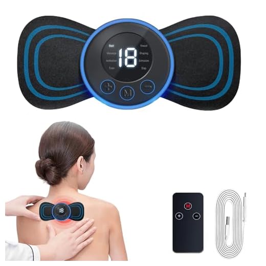 Masajeador de Cuello Eléctrico, 8 Modos y 19 Intensidades Masajeador de Cuello y Hombro con Pantalla Digital y Mando a Distancia, para Aliviar el Dolor de Espalda