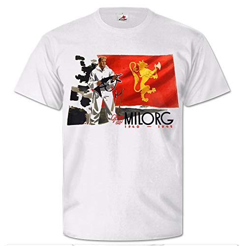 T-shirt militaire Norvège Milorg aux finitions haut de gamme et blason