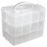 bastelkoffer mädchen Die Trennwände können mühelos herausgenommen oder eingesetzt werden, sodass Sie Utensilien in allen Größen und Formen unterbringen können. Zudem ist die Plastikbox auch erweiterbar, denn die Etagen können einfach gestapelt werden