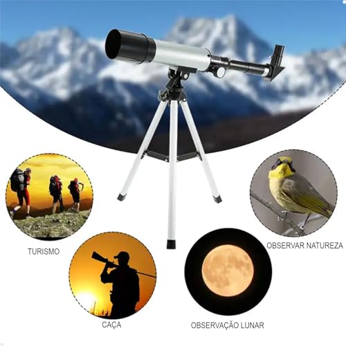 Luneta Lunar 360x50 Telescópio Astronômico Lorben F36050 Refrator Terrestre GT6314