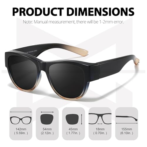 Xfeel Fit Over Glasses Sunglasses for Women Trendy Polarized UV Protection Sun Glasses for Driving4