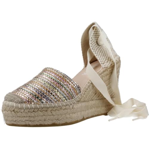 Macarena Alba55 Taupe 37 chaussures d'été compensées en corde pour femme