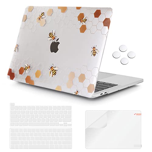 iCasso Compatible with MacBook Pro 13 inch Case 2022 2021 2016-2020 Release A2338 M2/M1/A2159/A1989/A1706/A1708, Plastic Hard Shell Case with 5 Rows Keyboard Cover for MacBook Pro 13