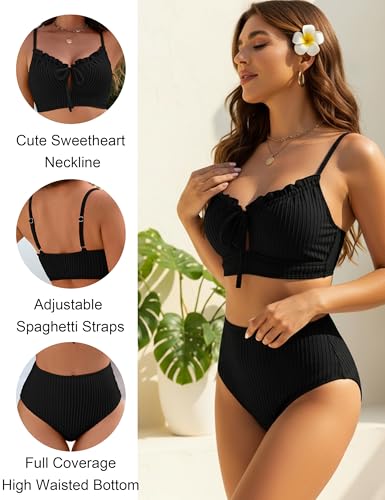 Image of BMJL Womens High Waisted Bikini Sets Tummy Control Swimsuit Swim Suit 2026