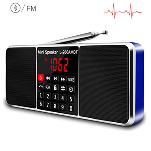 Preisvergleich Produktbild YHML Radio AM FM Bluetooth Lautsprecher Stereo-MP3-Player Old Man Singing Gelegenheit Geschenk Radio Convenient-Karten-Lautsprecher,Blau