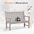 Psilvam Garden Bench, 2-Person Poly Lumber Patio Bench, All-Weather Outdoor Bench that Never Rot and Fade, Memorial Bench, Suit for Garden, Porch and Park(Grey)
