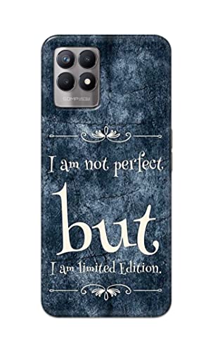 Image of Printed Hard Back Cover Case for Realme Narzo 50 4G Back Cover (I Am Not Perfect I Am Limited Edition) -1803