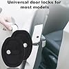 BOXOB 8pcs Car Door Lock Protective Covers, Thickened Silicone Car Door Latch Strike Guard Covers Silent Shock Absorption Noise Reduction Universal Accessories for Most Vehicles(Black) #5