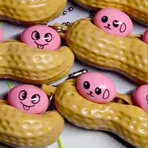 Amendoim Pop, 4-12DZ IUE, Fidget Toys, Toyng, Marrom com rosa, Aperta Pop