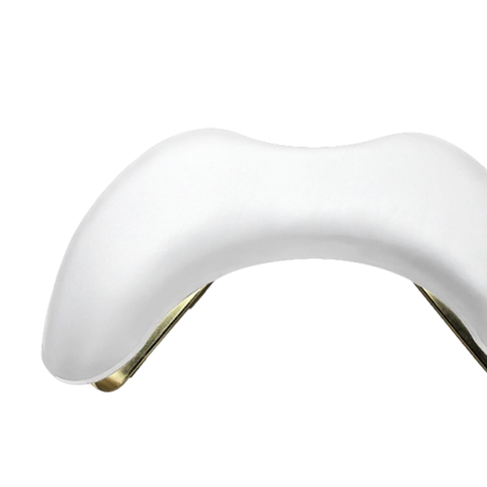 Almohada para Manicura, Reposamanos, Soporte para Durante, Soporte para Uñas, Cojín en Forma de U, Cómodo, de Piel Sintética, Blanco