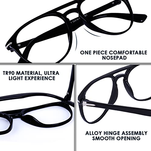 Image of La Casa De Papel Money heist Professor Glass Aviator Blue Light Blocking Glasses Anti Blue Ray Computer Screen Glasses Anti Glare Reduce Eyestrain Eyeglasses