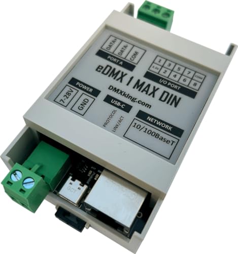 DMXking eDMX1 DIN MAX - ArtNet/sACN to DMX Controller (Screw)
