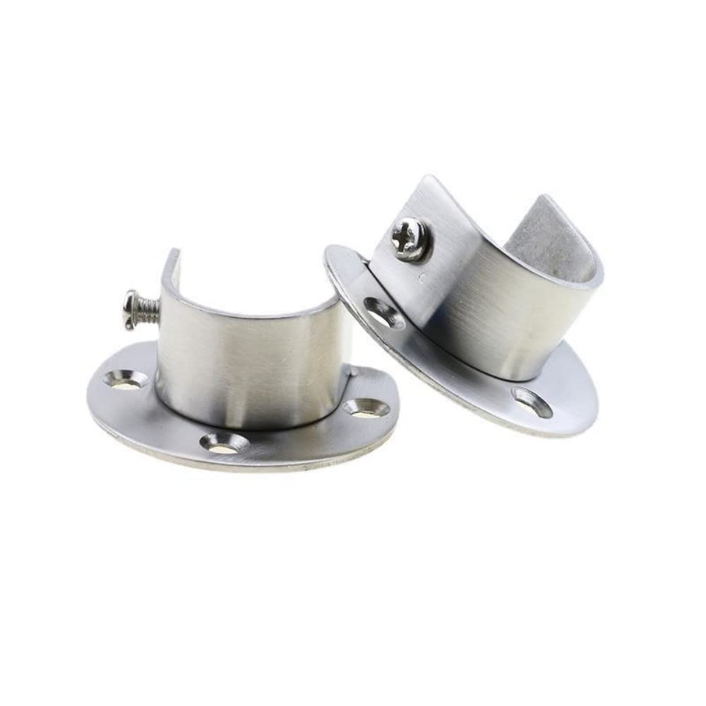 Supporto Per Asta Flangiata Armadio In Acciaio Inox, 2 Pezzi, Per Tubi Doccia E Tende, Diametro 28/32 Mm