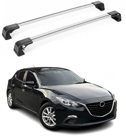 OMAC Roof Rack Cross Bars for Mazda 3 Sedan 2010-2018 Lockable 16...