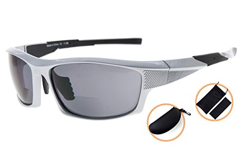 Image of Eyekepper Bifocal Sunglasses for Women Men, Rectangular Frame | Outdoor Sports Bifocal Reading Sunglass, with Readers Built in, Mens Tinted Sun Reader Bifocals, Ladies Cheater,Wrap Half Rim