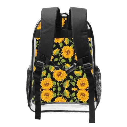 Mochila transparente de girasoles para pasar controles rápidos 2