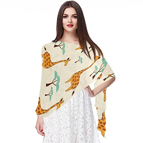 Écharpe verte en mousseline de soie pour femme aux motifs animaux de la ferme multicolores