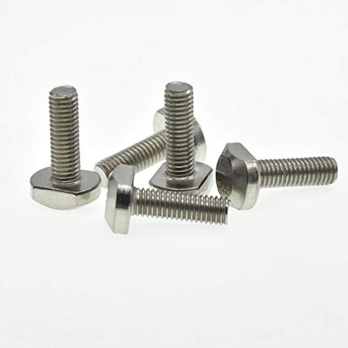 GatherTOOL 1/2Pcs T Shape Punch Milling Machine Screw M5 M6 M8 M10 Stainless Steel Threaded Rod Clamping Cap Bolt for T-Slot T-Head Bolts (Dimensions : M10-40mm(1pcs))
