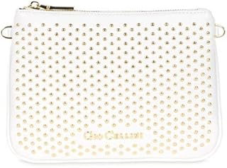 pochette con tracollina borchiette BB041 - Bianco