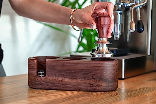 Knodos Espresso Tamping Station Compatible With 58Mm Espresso Machine Accessories For Coffee Bar Wooden Coffee Tamper Stand And Portafilter Holder Barista Espresso Tools #TOP4