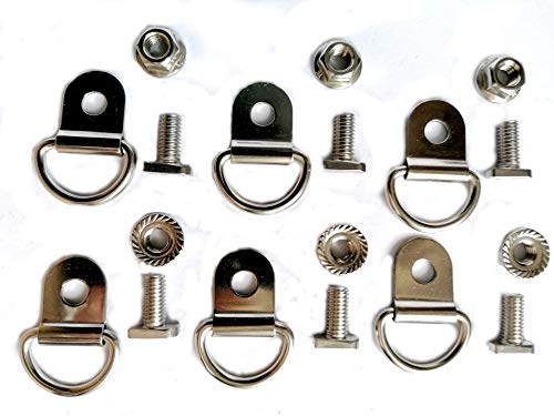 GAO Flora 6 sjorogen kleine boring 6,2 mm met hamerkopschroef M6 x12 roestvrij staal