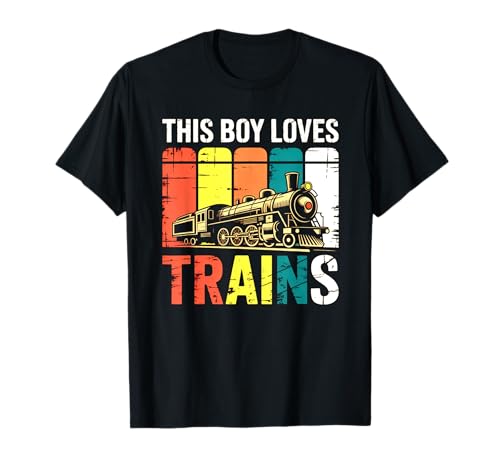 Locomotive rétro « This Boy Loves Train Driver » T-Shirt