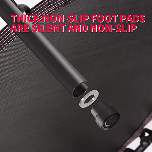 Image of Newan 40 inch-48 inch Silent Mini Trampoline Fitness Trampoline Bungee Rebounder Jumping Cardio Trainer Workout for Adults-Max Limit 330lbs