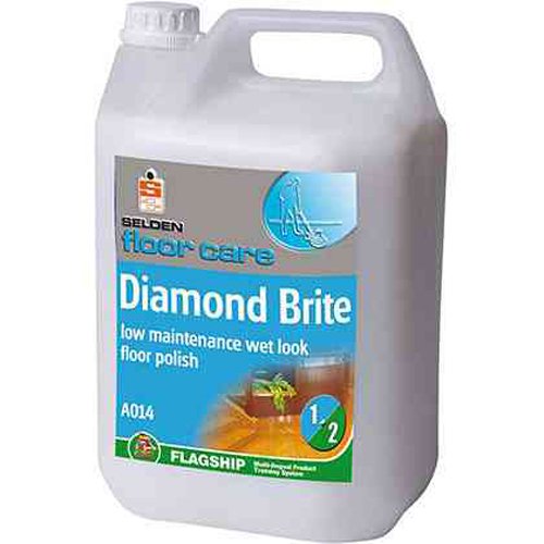 Selden A014 Diamond Brite Low Maintenance Wet Look Floor Polish, 5 L
