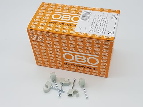 200 Stück OBO Bettermann Nagelschelle für Kabel mit einem Durchmesser von 7-12 mm, mit einem 35 mm Nagel (200)