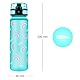 Baagl Kinder Trinkflasche Auslaufsicher Wasserflasche 500ml, Schule und Sport Flasche für Jungen Mädchen Tritan (Regenbogen)