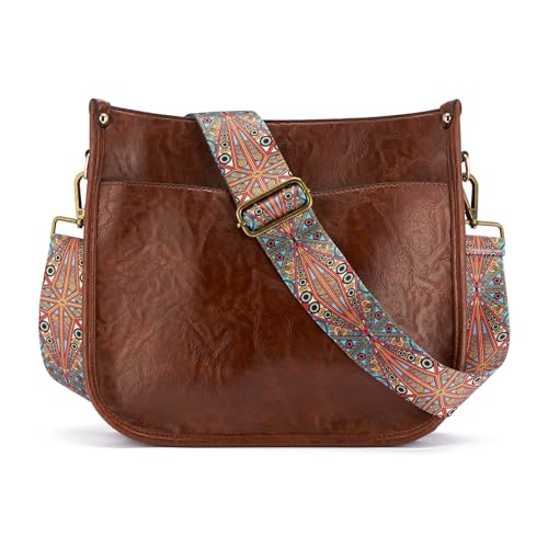Image of ZOOEASS Bronze Buckles Purse Strap, 2 inch Wide Crossbody Handbag Strap Adjustable Replacement Shoulder Strap Vintage Embroidery