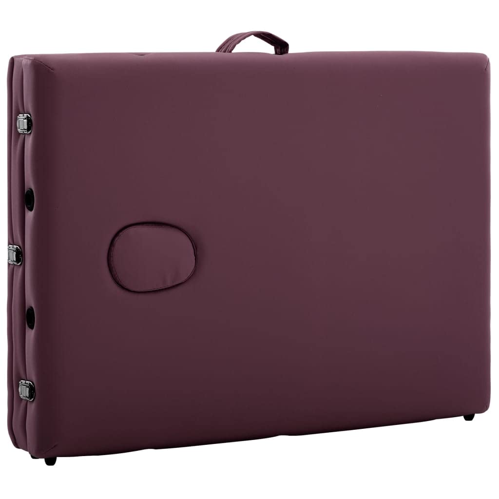 Table de Massage Pliable 3 Zones Violet vin,Santé & beauté,Hygiène personnelle,Massage & Relaxation,Tables de Massage,18.85 kg-110190