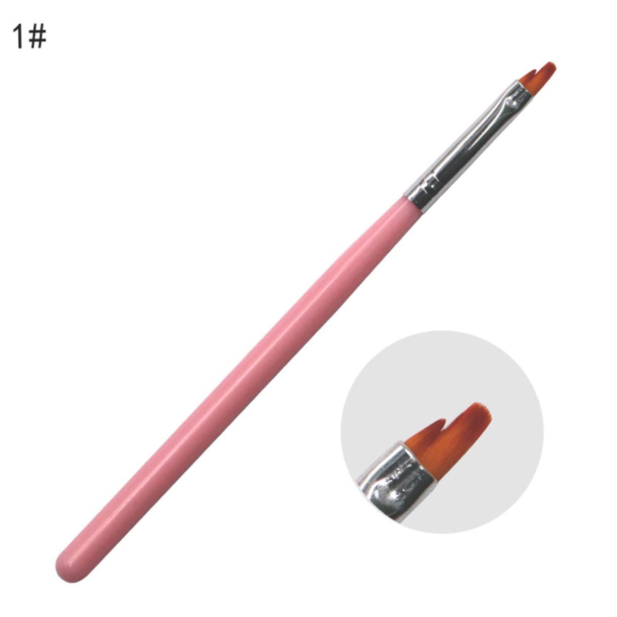 FRCOLOR 24pezzi Pennelli Per Manicure Con Manico Strumenti Professionali Per Nail Art Kit Completo Per Decorazione Unghie Per Casa e Salone